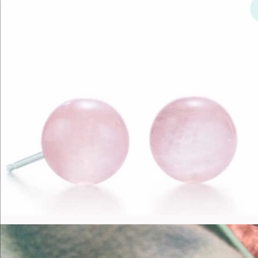 COPY - Tiffany and Co Rose quartz earrings
